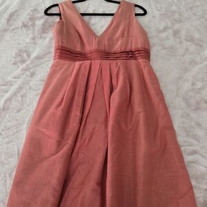 Esley Coral Sleeveless Prom Dress